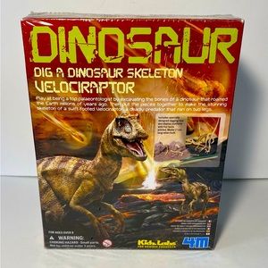 NEW Velociraptor Dig Dinosaur Skeleton Excavation Toy Kit Kidz Labs Science Gift